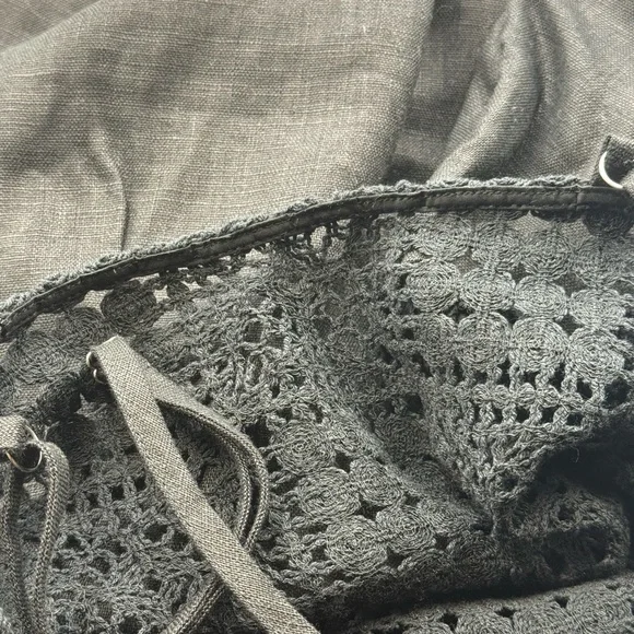 🆕 SIR THE LABEL 🧿 NWOT Rayure Tri Crochet Maxi Dress, Black Crochet, Sz 1 US 4 - Picture 15 of 16